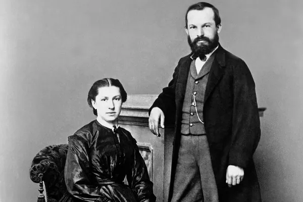 Gottlieb Daimler og kona Emma Kurz, 1875